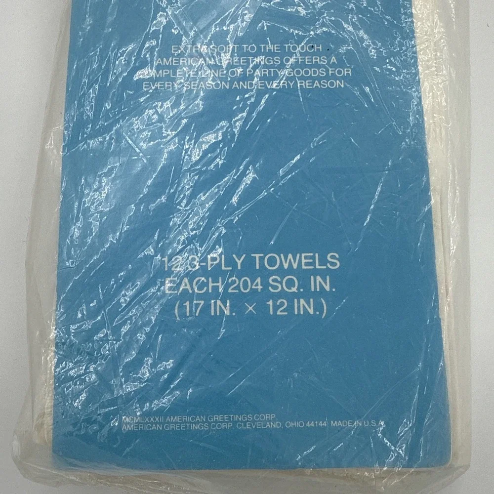 American Greetings Vintage Paper Roses Disposable Hand Towels Unopened